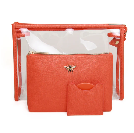 Orange 3 piece beauty set