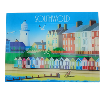 Retro Glass Chopping Board Southwold