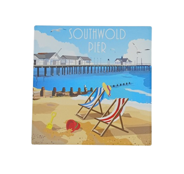 Matt Ceramic Coaster Southwold Pier