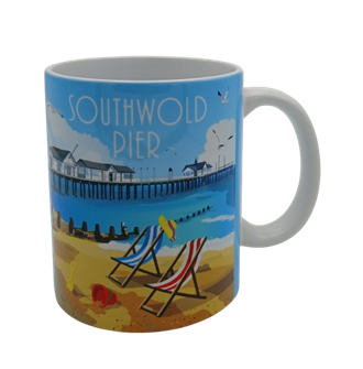Retro Ceramic Mug Southwold Pier