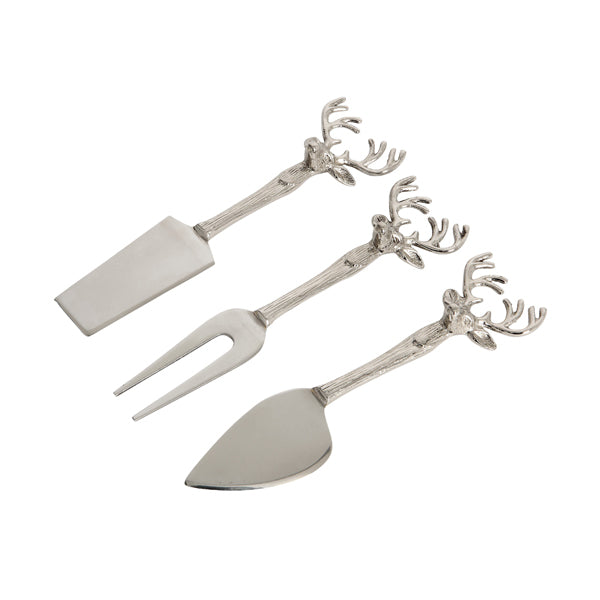 Stag Head 3 pc Cheese Set