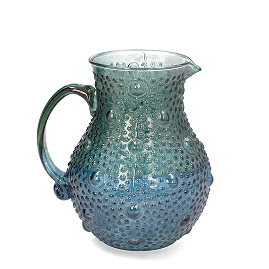 Blue ombre Glass jug with 2 matching Tumblers