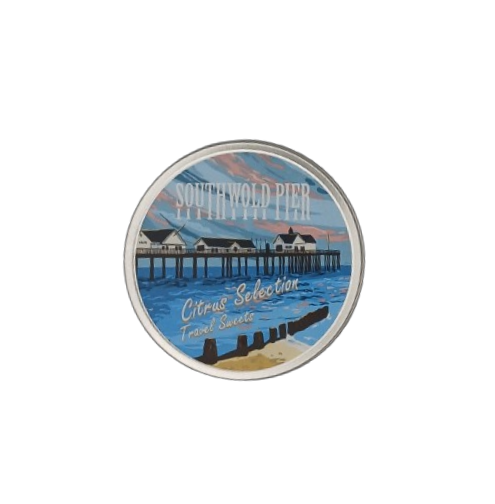 Southwold Pier Travel Tin Sweets Citrus Selection 200g