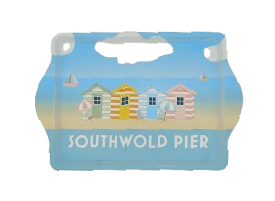 Southwold Pier Beach Hut Tray small
