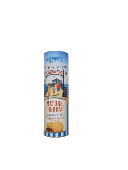 Southwold Pier Mature Cheddar Bites & Sundried Tomato Chutney with Garlic