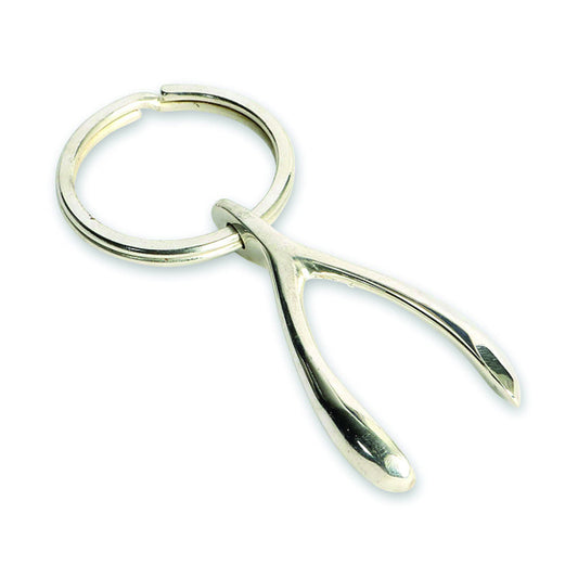 Silver plated Wishbone Keyring
