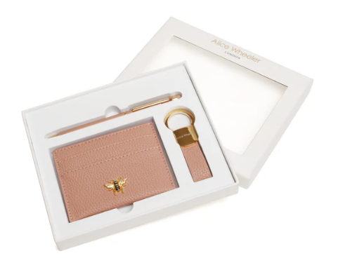 PInk Bow Card Holder, Key Ring and Pen Gift Set