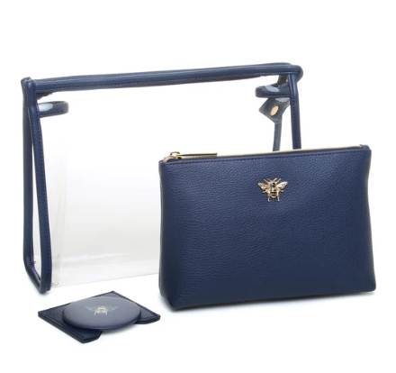 Navy 3 piece beauty set