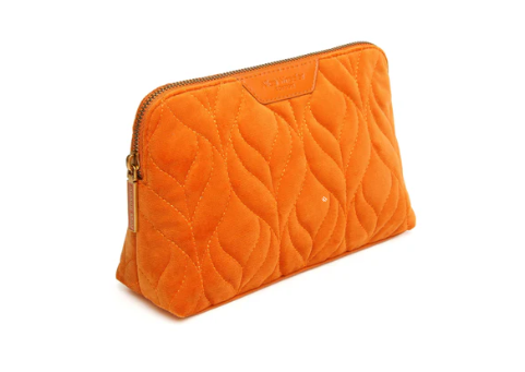 Velvet Make Up Bag - Orange