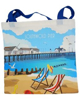 Retro Southwold Pier Tote bag